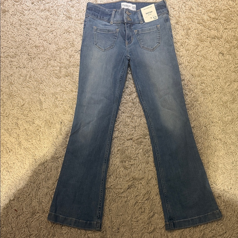 Abercrombie Kids Classic Blue low-rise Boot  Jeans
